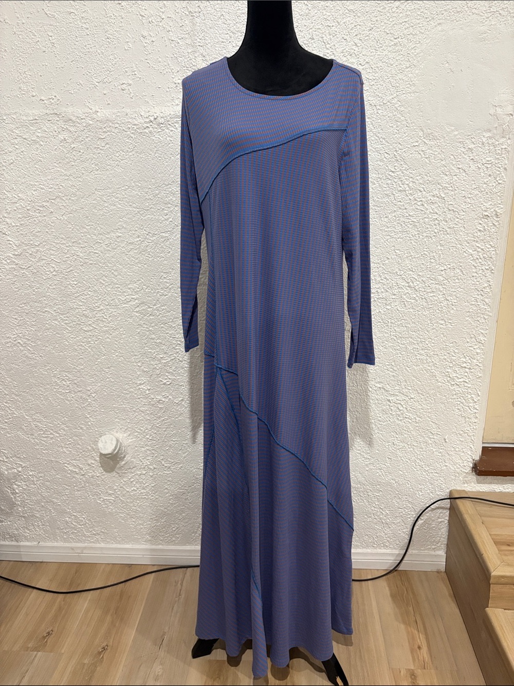 Soft Surroundings Asymmetrical Striped Midi Dress Size XL Riley Dress - Picture 4 of 10